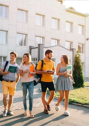 Students walking together