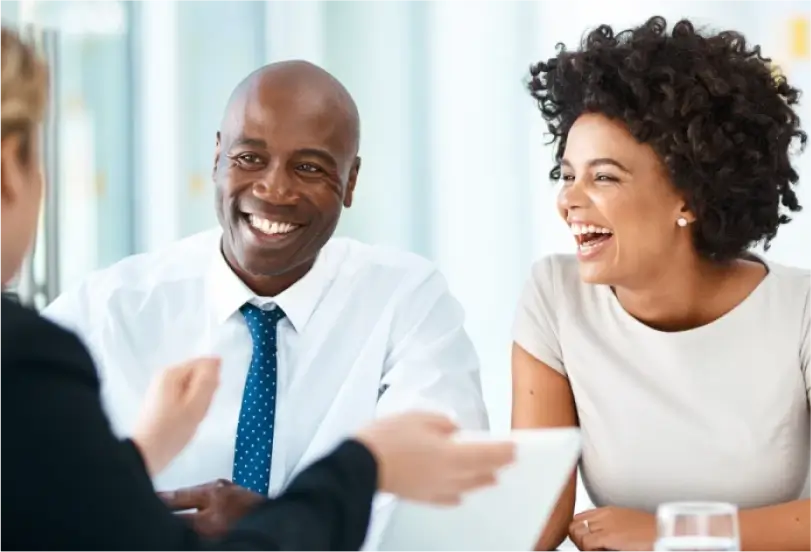 Colleagues in conversation